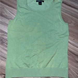 August Silk Light Green Knit Top